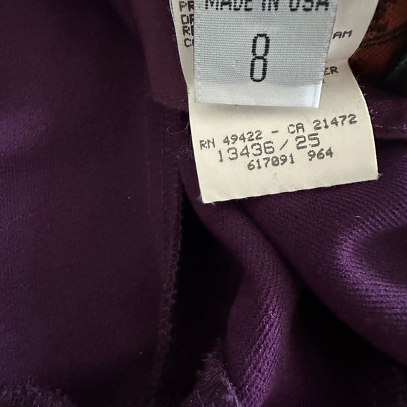 Y2K Allure Purple Satin Formal Dress Gown Glam Belt V-Back Sz 8 USA - Picture 10 of 16